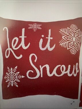 C&F Home "Let it Snow" Red Christmas Pillow Cover